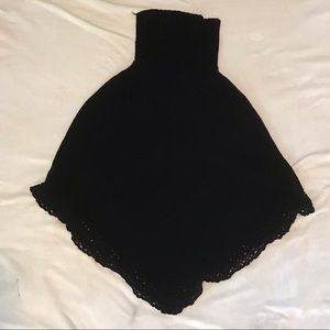 Black turtleneck poncho ~ size medium
